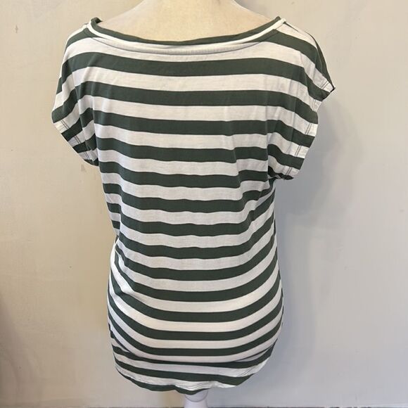 Gap green white striped muscle tee Size XS EUC - Picture 6 of 9